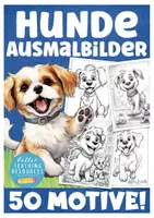 Vorschau - Mal- und Bastelvorlagen - Hunde Ausmalbilder Malvorlagen Schulhund / Hundeklasse - Deckblatt