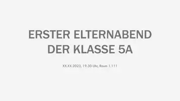 Vorschau - Präsentationen/Tafelbilder - Powerpoint-Präsentation - erster Elternabend einer 5. Klasse (schlichtes Design) - Seite 3