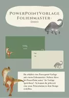Vorschau - Präsentationen/Tafelbilder - Powerpoint-Vorlage / Masterfolie im Dino-Motto - Deckblatt