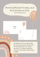Vorschau - Präsentationen/Tafelbilder - Powerpoint-Vorlage / Masterfolie mit Regenbogen - Deckblatt