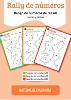 Vista previa - Hojas de trabajo - Números Rally 0 - 60 - Portada