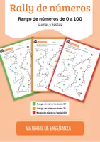 Vista previa - Hojas de trabajo - Números Rally 0 - 100 - Portada