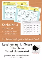 Vorschau - Stationenlernen - Lesetraining mit Leseteppich Nr. 3 - Silben lesen im 1. Schuljahr (passt zu Flex und Flora) - Deckblatt