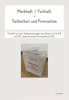 Vorschau - Mal- und Bastelvorlagen - Faltheft - Teilbarkeitsregeln und Primzahlen - Deckblatt