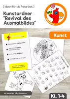 Vorschau - Mal- und Bastelvorlagen - Milos Kunstordner - Revival des Ausmalbildes - Deckblatt