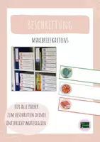 Vorschau - Mal- und Bastelvorlagen - Maxibriefkartons Beschriftung Organisation Unterrichtsmaterial - Deckblatt