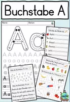 Vorschau - Arbeitsblätter - Buchstabe A - Buchstabenübungen - Buchstabenlehrgang DaZ / Deutsch - Deckblatt