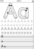 Vorschau - Arbeitsblätter - Buchstabe A - Buchstabenübungen - Buchstabenlehrgang DaZ / Deutsch - Seite 1