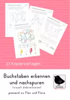 Vorschau - Arbeitsblätter - Buchstaben erkennen und nachspuren im Anfangsunterricht - Deckblatt