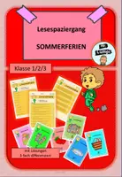 Vorschau - Arbeitsblätter - Lesespaziergang Sommerferien Klasse 1-3 - Deckblatt