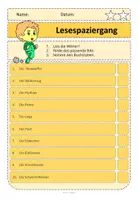 Vorschau - Arbeitsblätter - Lesespaziergang Sommerferien Klasse 1-3 - Seite 1