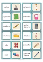 Vista previa - Juegos / Gamificación - Los materiales escolares - juego de dominó para primaria - página 2