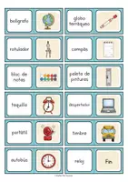 Vista previa - Juegos / Gamificación - Los materiales escolares - juego de dominó para primaria - página 3