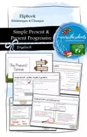 Vorschau - Arbeitsblätter - Simple Present & Present Progressive: Flipbook - Deckblatt