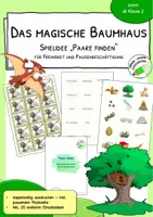 Vorschau - Stationenlernen - Das magische Baumhaus (Teil 1) - Spielidee "Paare finden" - Deckblatt