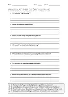 Vorschau - Arbeitsblätter - AB mit Fragen zum Thema "Digitalisierung" + Lösungsblatt + Infografik - Deckblatt