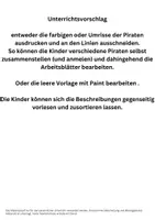 Vorschau - Arbeitsblätter - Personenbeschreibung anhand eines Piraten - Seite 3