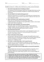Vorschau - Arbeitsblätter - AB mit Fragen zum Thema "Herstellung von Papier" + Lösungsblatt + Infografik - Seite 2