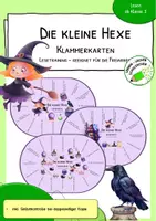 Vorschau - Spiele - Die kleine Hexe - Lese-Klammerkarten - Deckblatt
