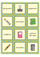 Vorschau - Spiele - Schulsachen Spanisch – Memo-Spiel Wortschatz (Materiales Escolares) - Seite 2