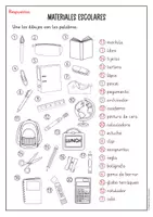 Vista previa - Hojas de trabajo - Materiales escolares: hoja de ejercicios para primaria - página 2