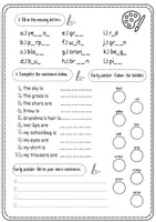 Vorschau - Arbeitsblätter - Colours in English - Solutions, Early finisher, more help - Seite 1
