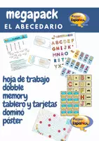 Vorschau - Spiele - Pack el abecedario/el alfabeto: memory, Finde den Zwilling, tablero, tarjetas, póster... - Deckblatt