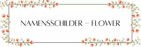 Vorschau - Poster - Namensschilder Flower - Deckblatt