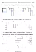 Vorschau - Arbeitsblätter - Kopfgeometrie "Würfelkanten und Würfelflächen" - Geometrie /Würfel - mit Lösung - Seite 2