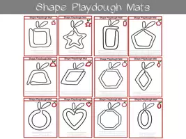 Προεπισκόπηση - Φύλλα εργασίας - Shape playdough mats - Εξώφυλλο