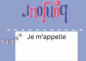 Vorschau - Anderer Materialtyp - Bonjour, je m'appelle - Namensschild - Seite 2