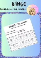 Vorschau - Arbeitsblätter - Bingo - ¿Qué hiciste...? - Deckblatt
