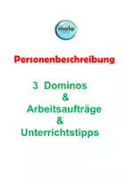 Vorschau - Stundenentwürfe - Personenbeschreibung: Dominos zum Legen und Schreiben - Deckblatt
