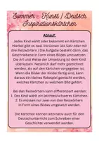 Vorschau - Stundenentwürfe - Sommer - Kunst /Deutsch - Inspirationskärtchen - Seite 2