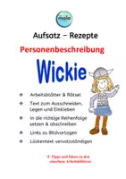 Vorschau - Stundenentwürfe - Personenbeschreibung : Wickie - einfach bis schwer - Deckblatt