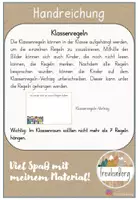 Vorschau - Poster - Klassenregeln für die Grundschule - Klassenraum (schlicht) - Seite 1