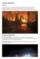 Vorschau - Merkblätter - Waldbrände Lernblatt - Aktuelle Klimakatastrophen - Deckblatt
