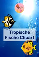 Vorschau - selbst erstellte Cliparts/Grafiken - Tropische Fische Clipart mit 20 Bilder - Deckblatt
