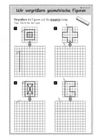 Vorschau - Arbeitsblätter - Vergrößern geometrischer Figuren: Verdoppeln - Seite 3