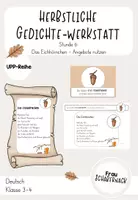 Vorschau - Arbeitsblätter - Herbstliche Gedichte-Werkstatt: Stunde 6 "Das Eichhörnchen" - Deckblatt