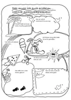 Vorschau - Arbeitsblätter - Meine Sommerferien - Deckblatt