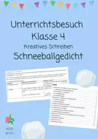 Vorschau - Stundenentwürfe - Unterrichtsentwurf - Kreatives Schreiben - Schneeballgedicht - Deckblatt