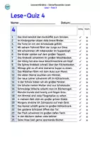 Vorschau - Test - LESE - TEST : Satzverständnis (richtig / falsch) Teil 2 - Seite 3