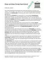 Vorschau - Arbeitsblätter - Lückentext „Das antike Griechenland“ mit Lösungen - Seite 1