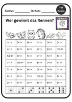 Vorschau - Mal- und Bastelvorlagen - Malrechnen / Würfelrennen - Würfeln - Rechnen - Malen - Seite 3