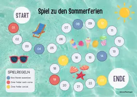 Vorschau - Arbeitsblätter - Spiel zu den Sommerferien - Seite 1