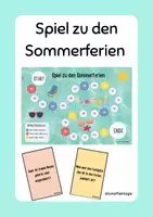 Vorschau - Arbeitsblätter - Spiel zu den Sommerferien - Deckblatt