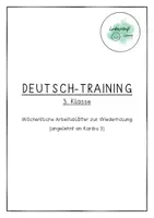 Vorschau - Arbeitsblätter - Deutsch-Training für die 3. Klasse - Deckblatt