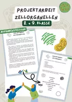 Vorschau - Stundenentwürfe - Zellorganellen Projektarbeit | 8. 9. Klasse Biologie, Zellen - Deckblatt