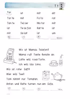 Vorschau - Arbeitsblätter - Leseblätter Karibu T-Ei: Buchstaben, Silben, Wörter, Sätze - Seite 2